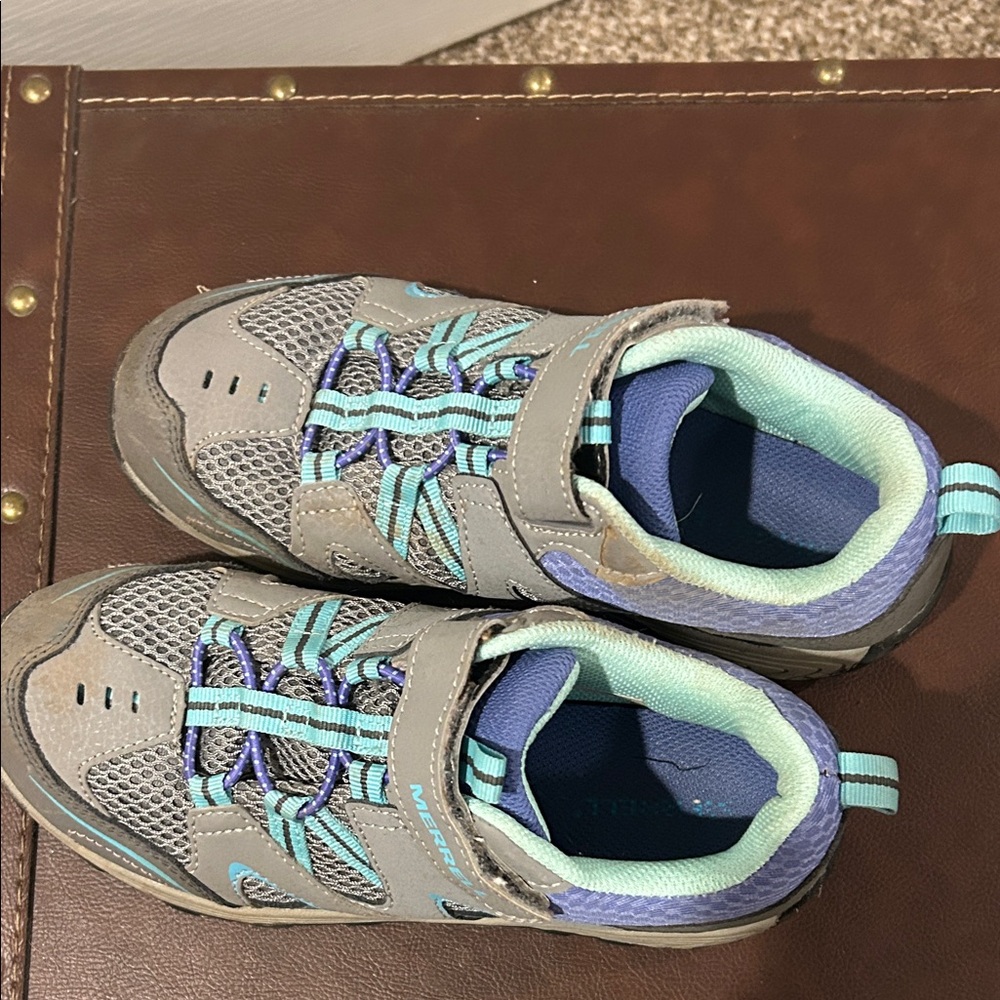 Merrell Trail Chaser Kids' Running/Hiking Sneakers Size 3 in Gray and Teal, VGC - Picture 5 of 5
